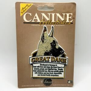 Canine Collectibles Vintage Classic Magnet Co 1998 GREAT DANE magnet Made USA